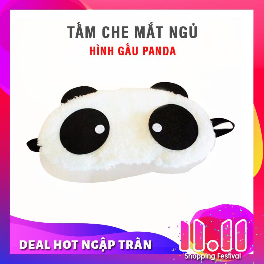 [HCM]Tấm Bịt Mắt/Che Mắt Ngủ Họa Tiết Hình Gấu Panda Dễ Thương (Mẫu Ngẫu Nhiên)