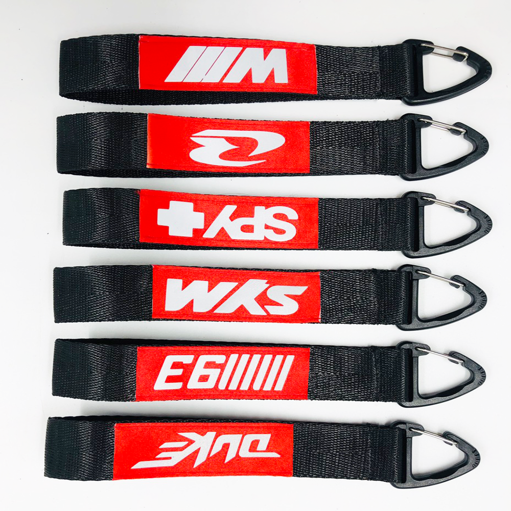 Móc khoá xe máy phản quang mẫu mới cao cấp 2020 (VIDEO) DÂY BỐ ĐEN - CHỮ PHẢN QUANG