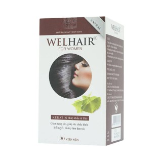 Welhair for Women - Hỗ trợ làm đen tóc, giúp tóc chắc khỏe thumbnail