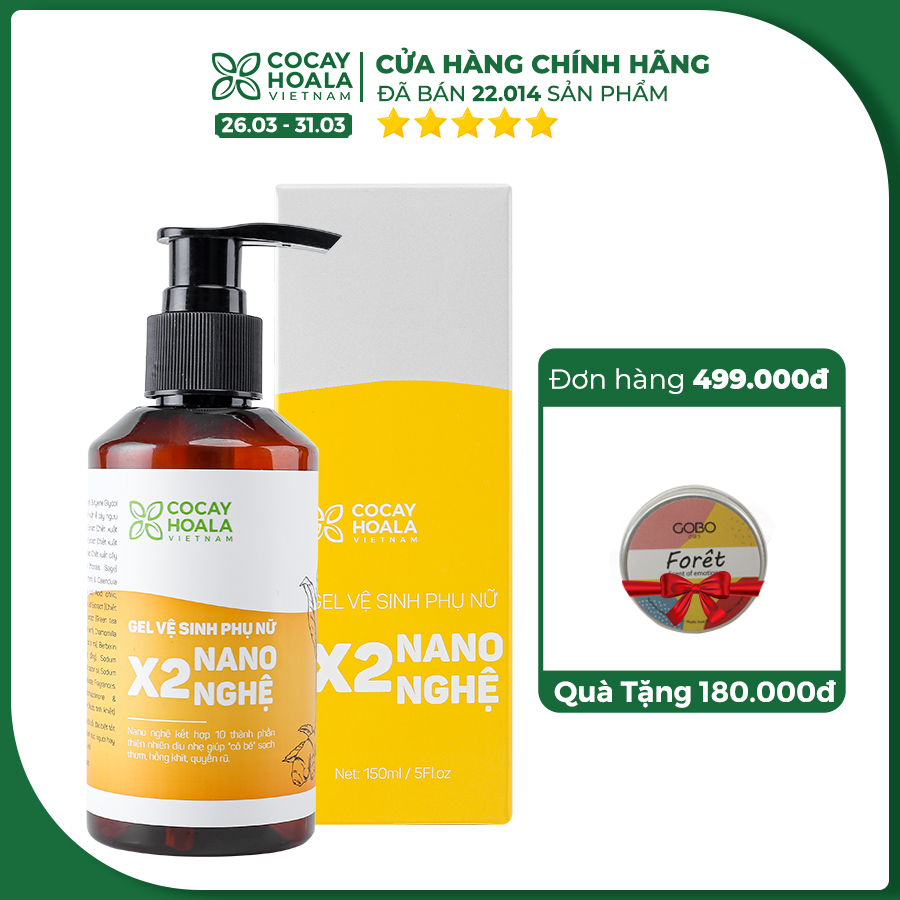 >> SO SÁNH GIÁ GEL VỆ SINH PHỤ NỮ GIẢM VIÊM NGỨA X2 NANO NGHỆ COCAYHOALA 150ML | Shopee Lazada Sendo Tiki | Nên mua ở đâu rẻ nhất 44 Dung dịch vệ sinh phụ nữ sạch bay Viêm Ngứa X2 Nano Nghệ Cocayhoala 150ml