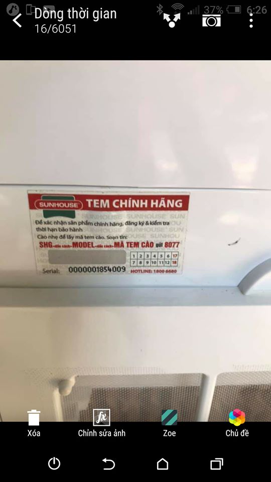QUẠT ĐIỀU HOÀ SHD7723
