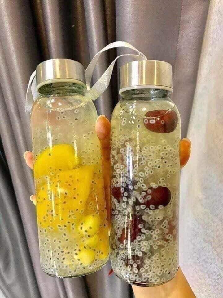 [HCM]BÌNH THỦY TINH ĐỰNG NƯỚC DETOX 500ML