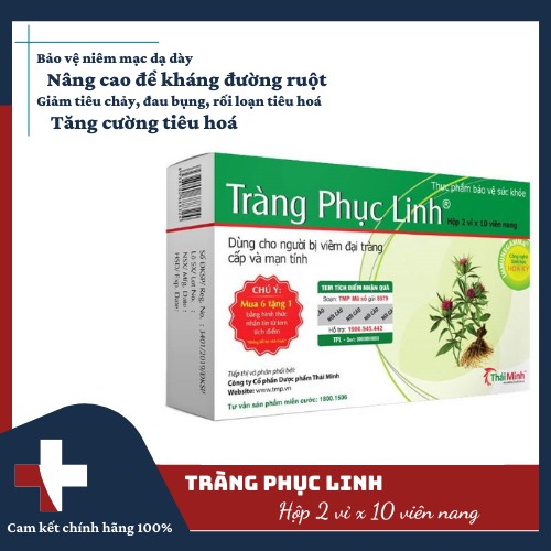 TRÀNG PHỤC LINH [HỘP 20 - 80 VIÊN] - GIẢI PHÁP CHO BỆNH ĐẠI TRÀNG