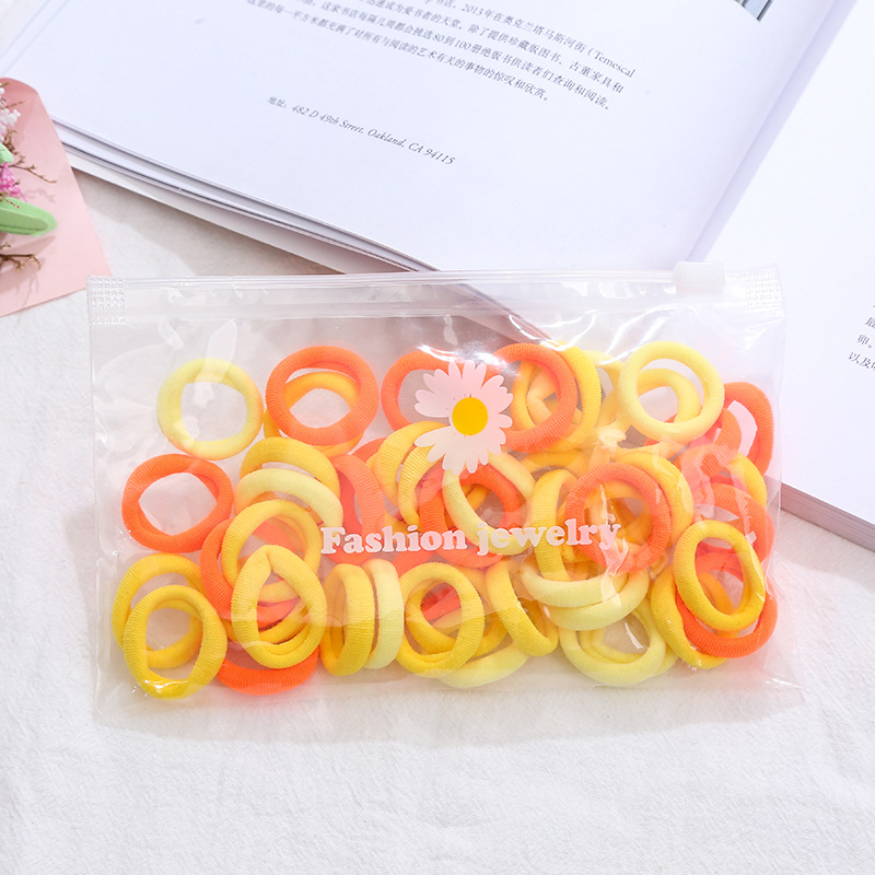 (GIÁ SỈ) THUN CỘT TÓC NHỎ MÀU TRƠN - TÚI 50 CÁI