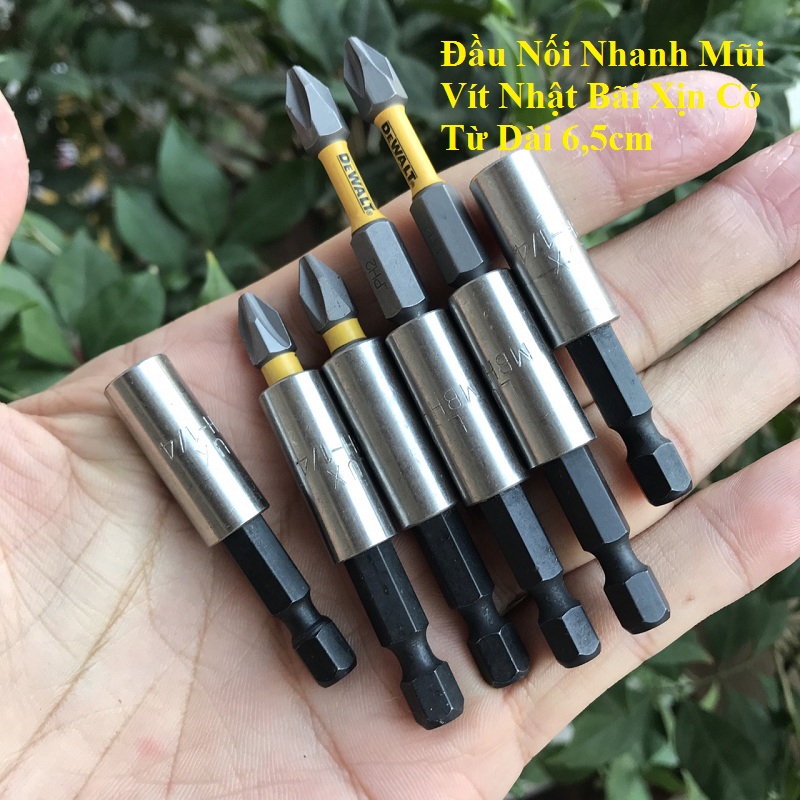 Đầu nối nhanh mũi vít nhật bãi có từ dài 6.5cm