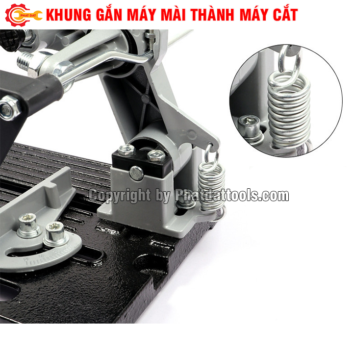Khung gắn máy mài thành máy cắt bàn mini