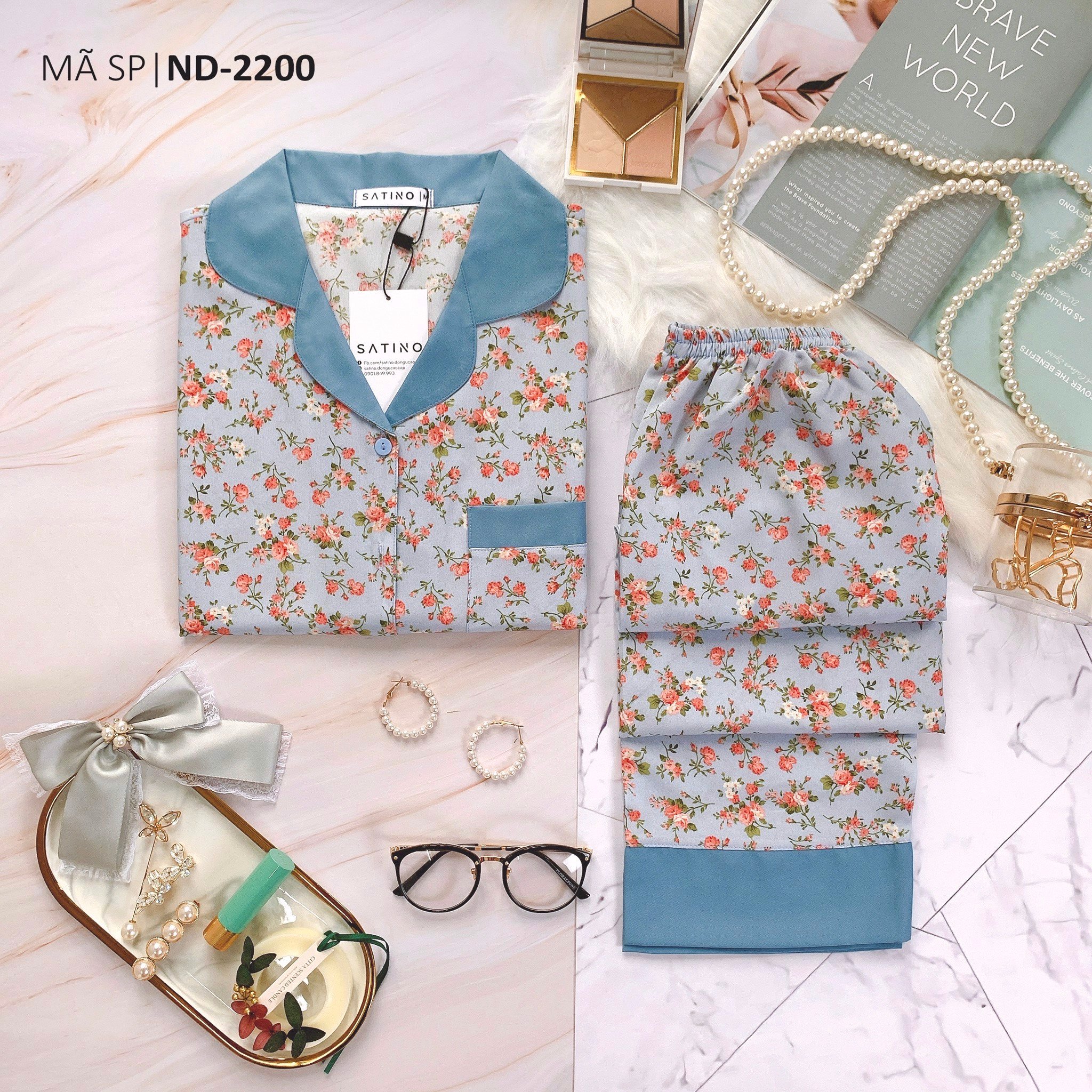 [COMBO 3 BỘ 499K] Pijama TNQD - Rosie Blue
