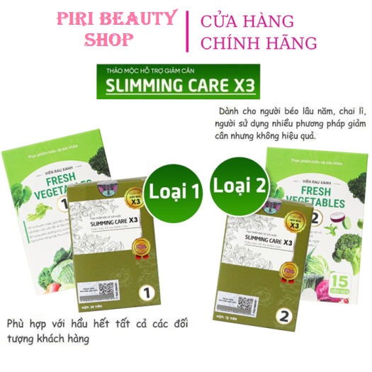 Yếu ThíchViên Thảo Mộc Slimming care X3 Chuẩn chính hãng Tặng Kèm Detox