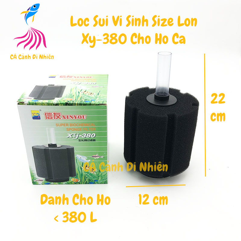 Lọc sủi vi sinh bio size lớn XY-380 cho hồ cá cảnh