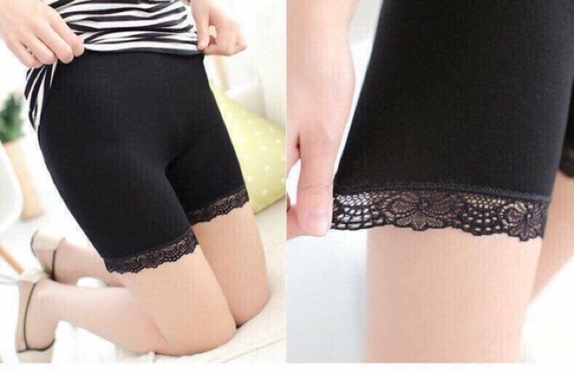 Quần đùi mặc trong váy cotton