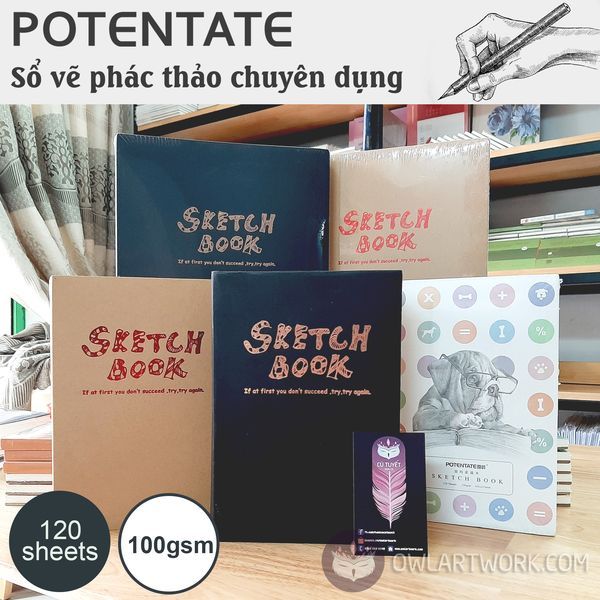 Sổ Vẽ Phác Thảo Potentate A4 100gsm – Sketchbook