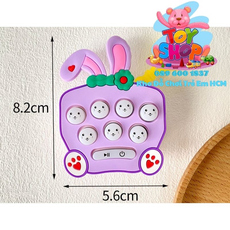 (Sỉ) Móc Khoá Pop It Có Game Đập Chuột – Đồ Chơi Pop It Cho Bé(147)