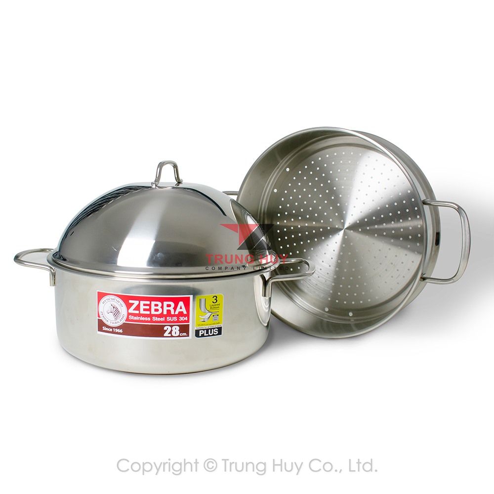 [ Zebra Thailand ]BỘ NỒI XỬNG INOX 28CM - 164390
