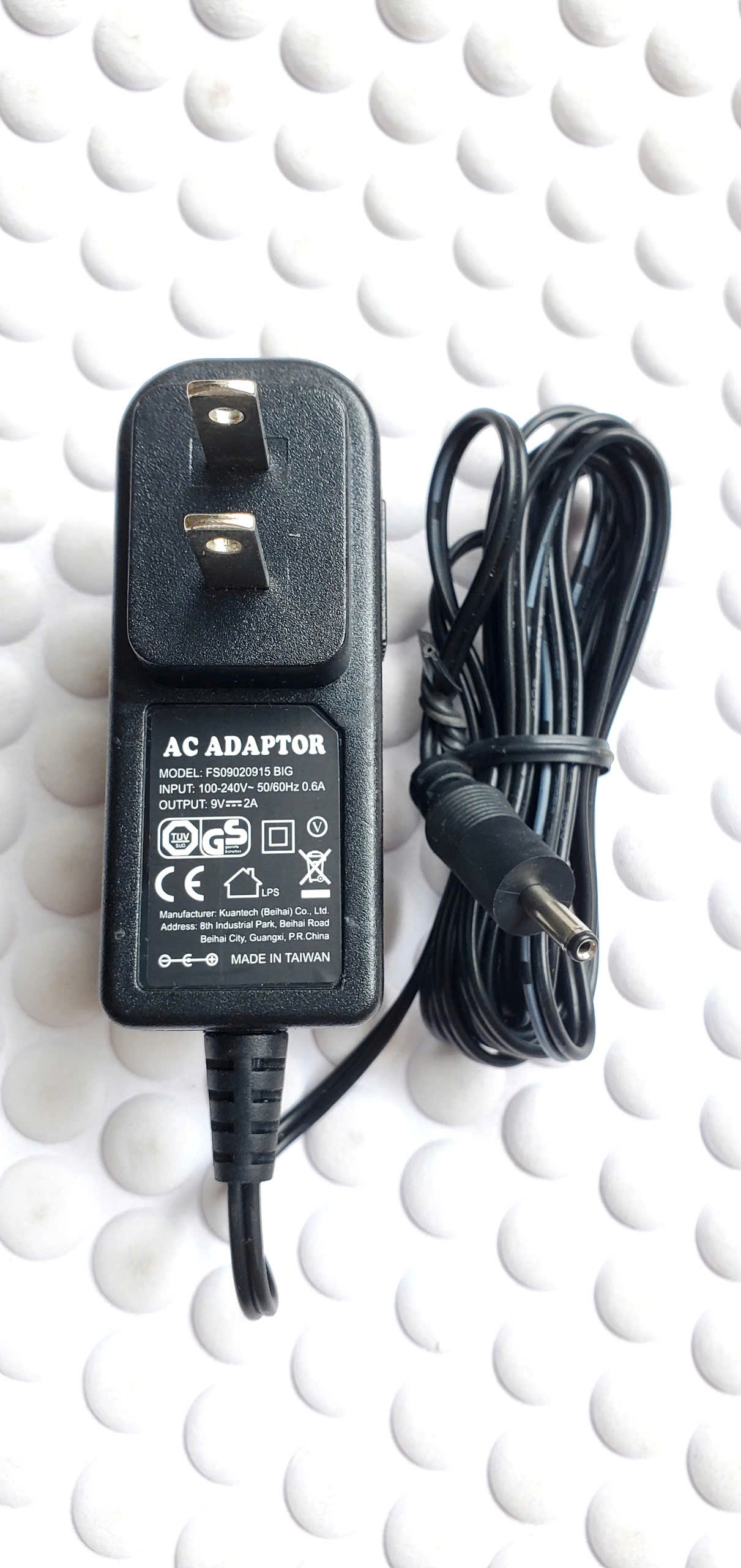 Adapter sage - 12V 2A Zin ( Jack 3.5mm > 1.7mm ) 12v2a