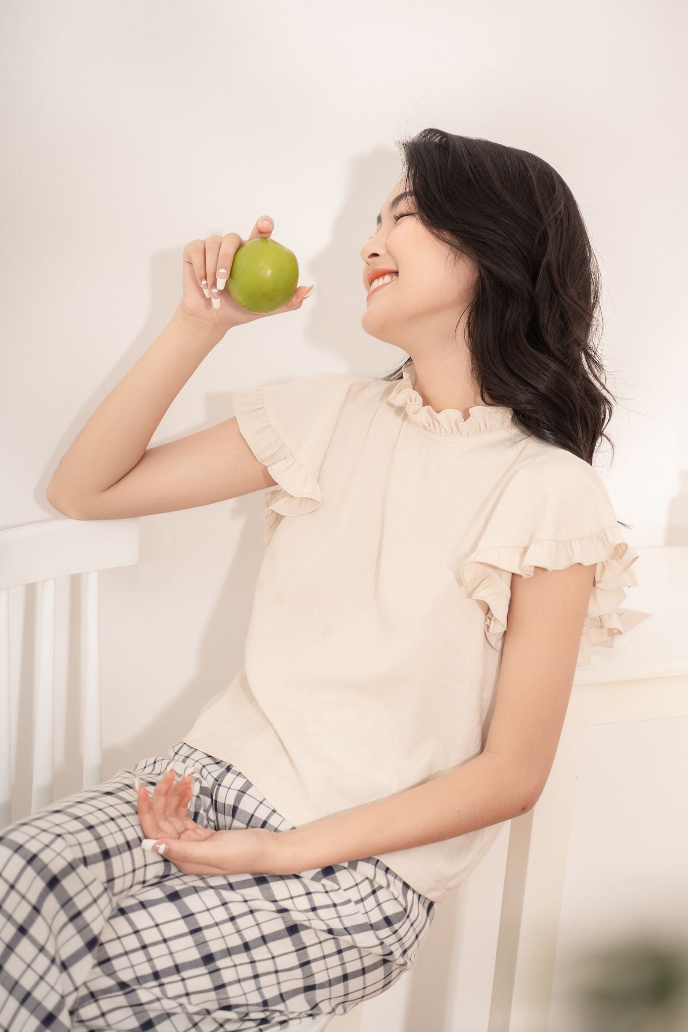 Áo Cổ Nhún Bèo[Madelen]