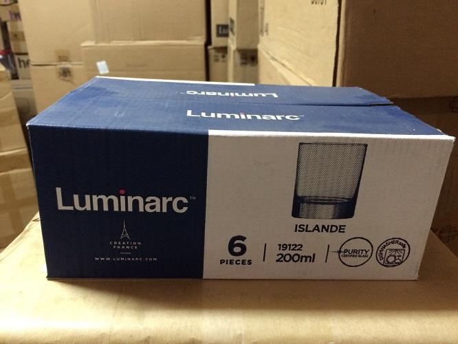 Bộ 6 ly thủy tinh thấp Luminarc Islande 200ml 19122 (Trong suốt)