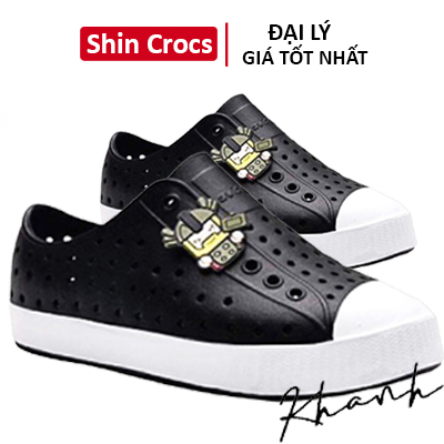 giày native💖💖giày native họa tiết đen black SHINNATIVE03 tặng thêm 2 jibitz native
