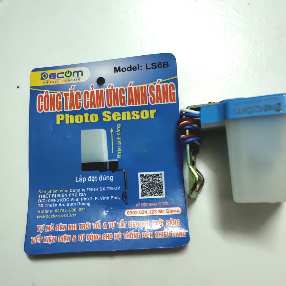 [HCM]Công tắc cảm ứng ánh sáng Decom LS6B