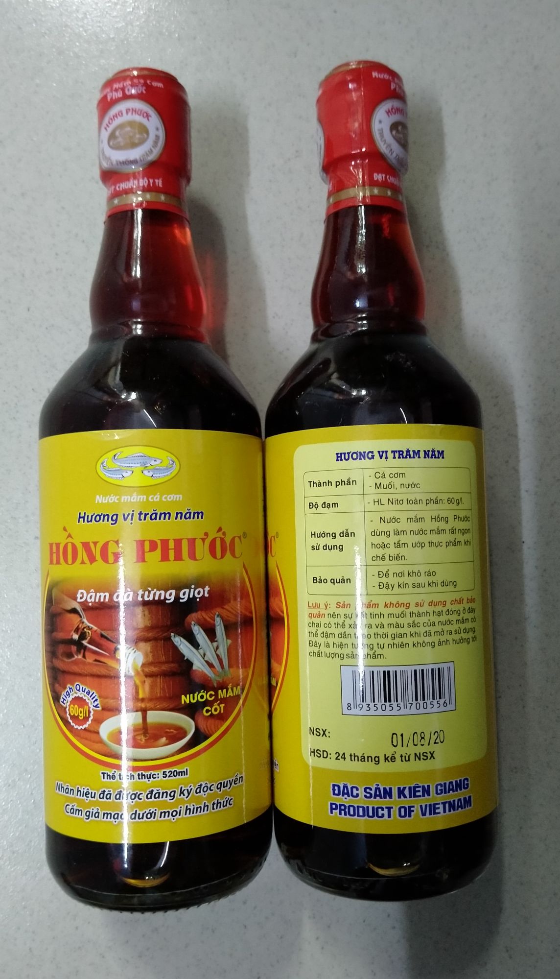 [HCM]2 chai nước mắm cá cơm Phú Quốc 60 độ đạm
