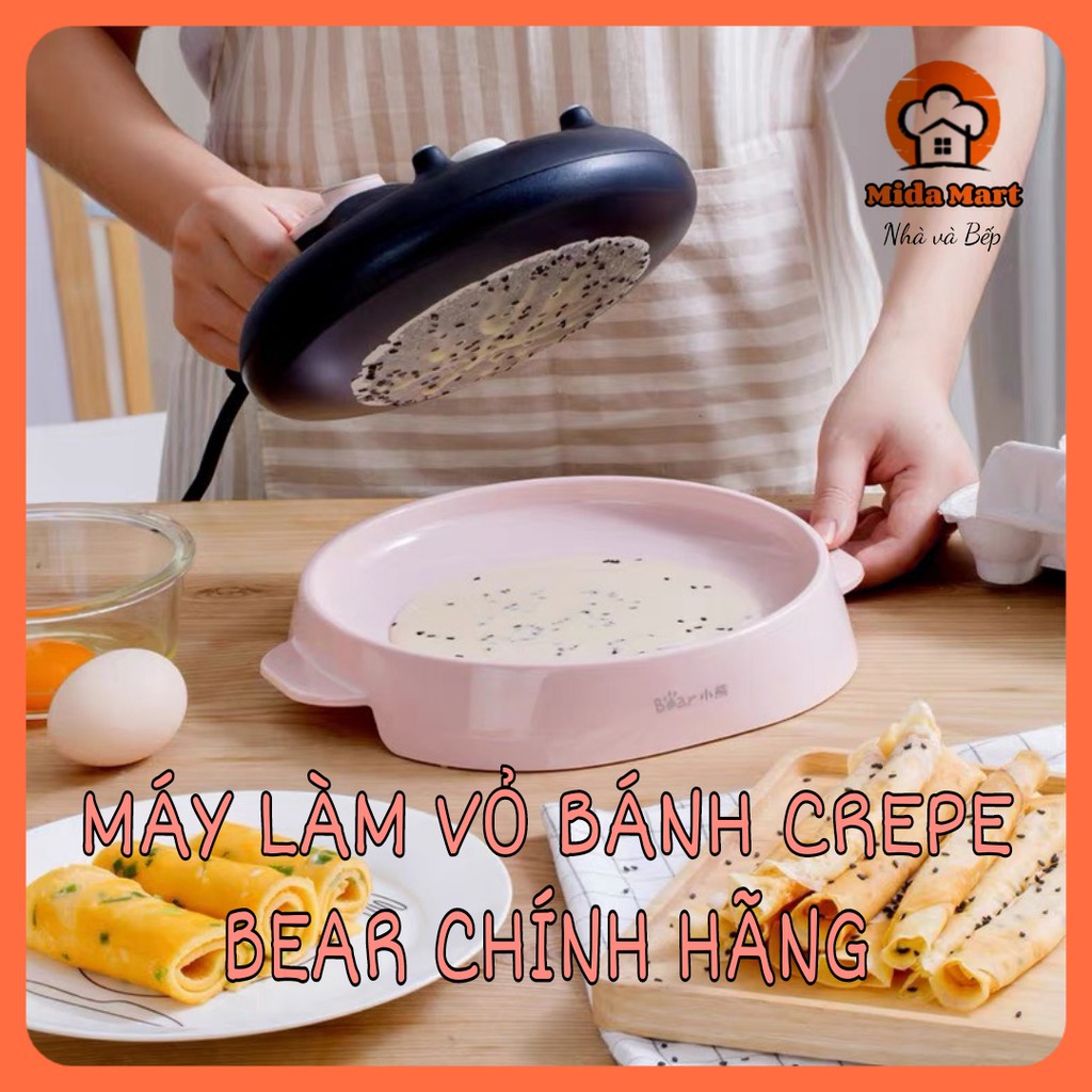 🔥 máy làm bánh crepe nghìn lớp / vỏ bánh / bánh cuốn chính hãng bear dbc-a06d1 🔥💥🎉