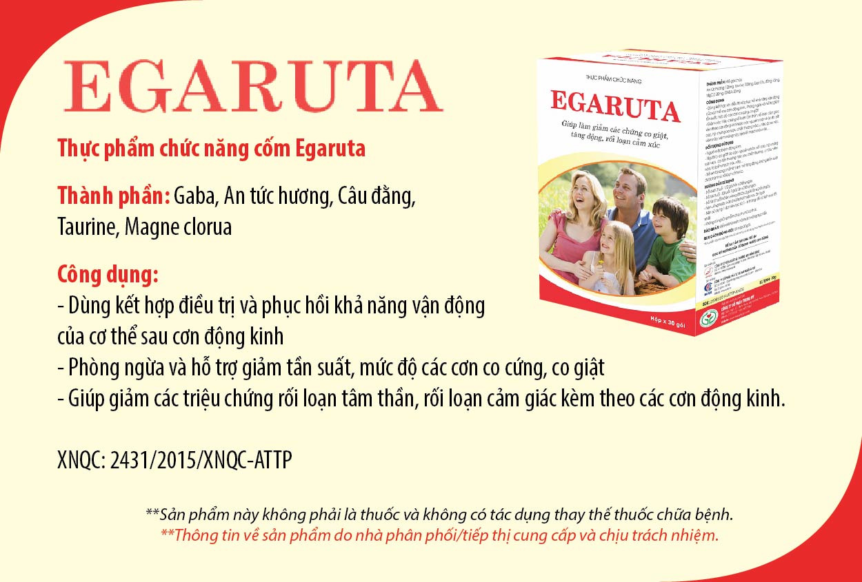 [HCM]Cốm EGARUTA - Dành Cho Trẻ Bị Động Kinh Co Giật