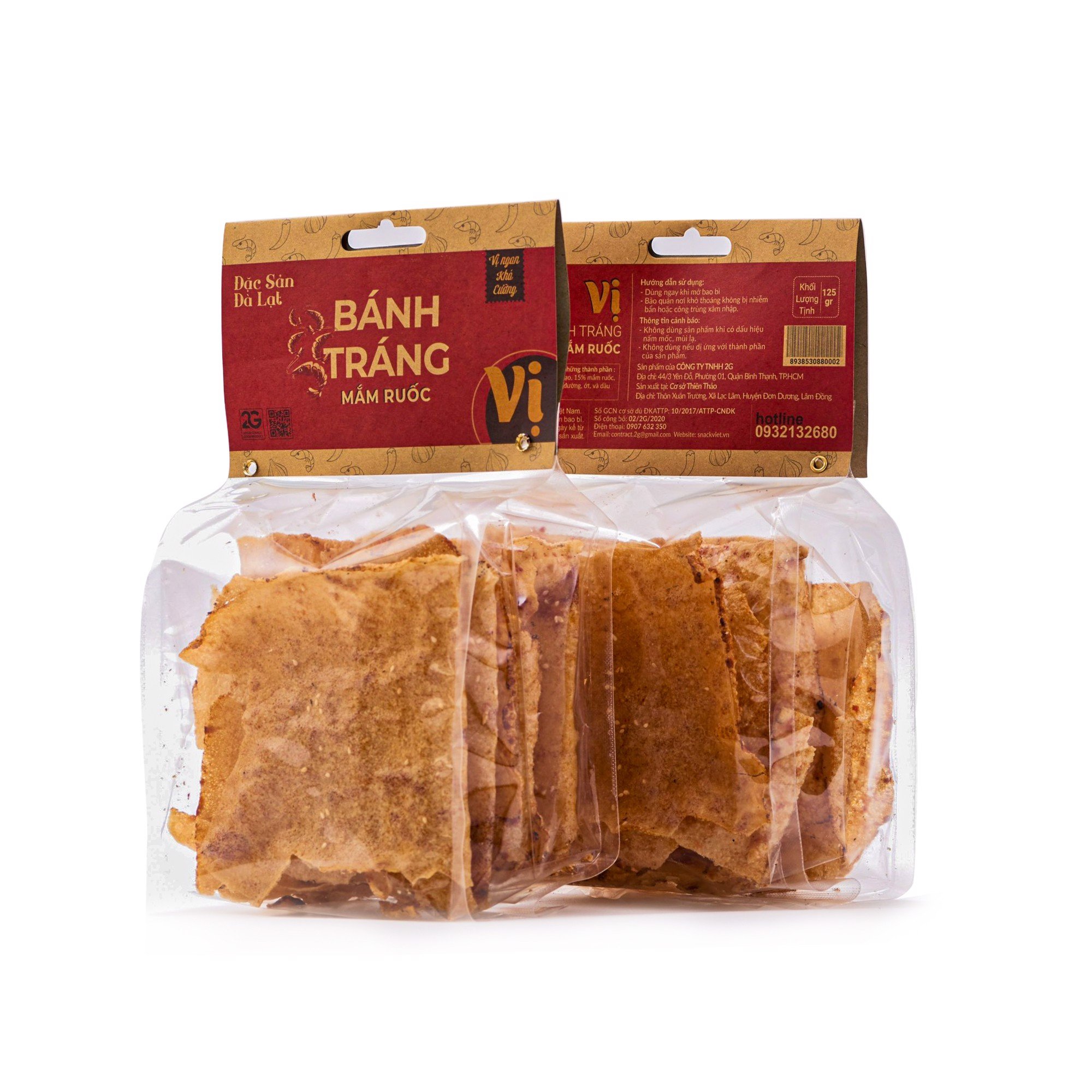 [Siêu thị WinMart] - Bánh tráng mắm ruốc Vị gói 125g