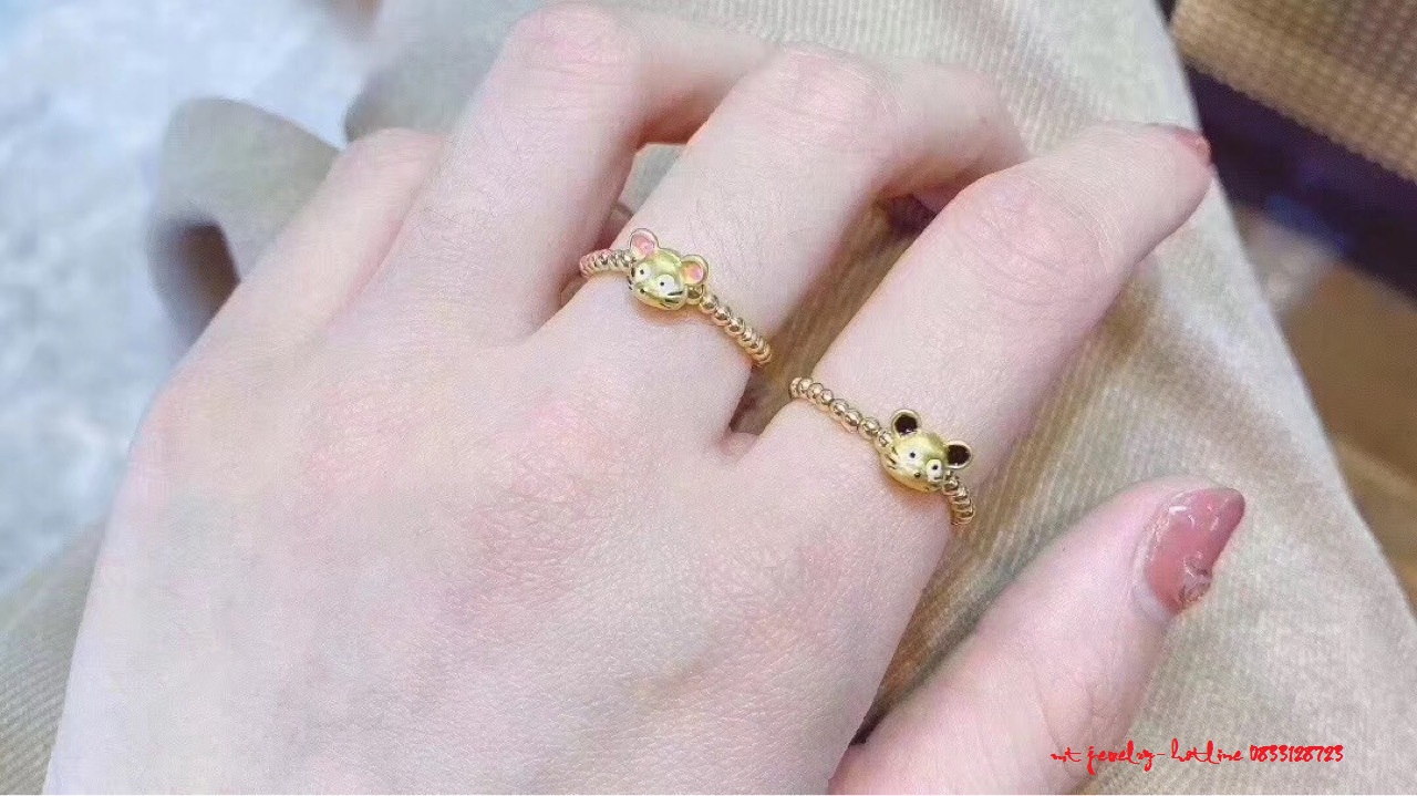 Charm chuột vàng 24k