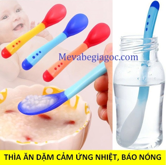 Thìa cảm ứng nhiệt nhựa, báo nóng an toàn cho em Bé NAM3