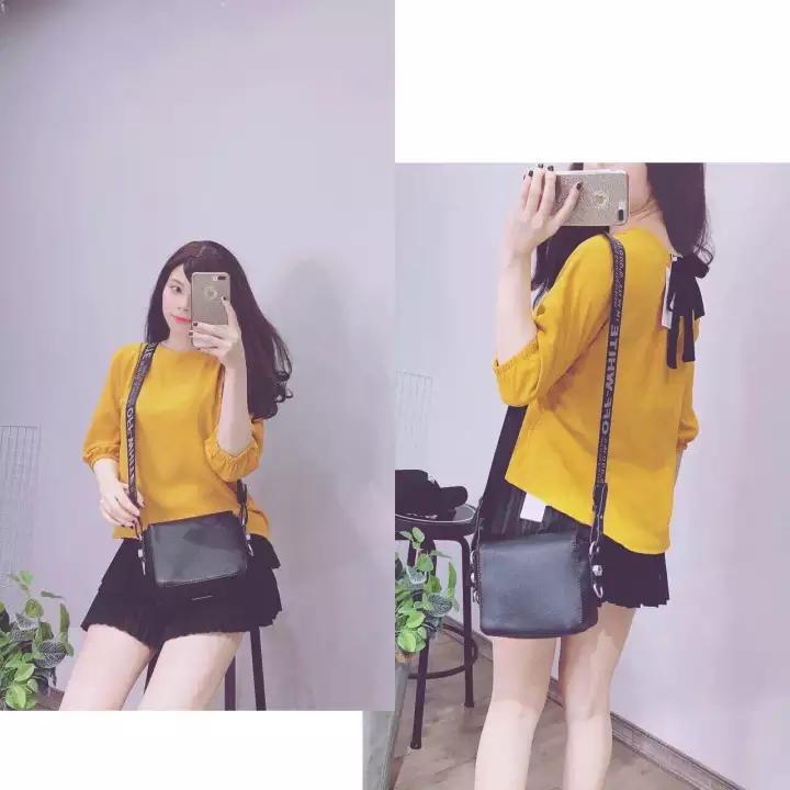 Áo Voan Kiểu Cổ Tròn Tay Lỡ Thắt Nơ Sau Lưng Nữ Tính TTSA0711 (TTS940)