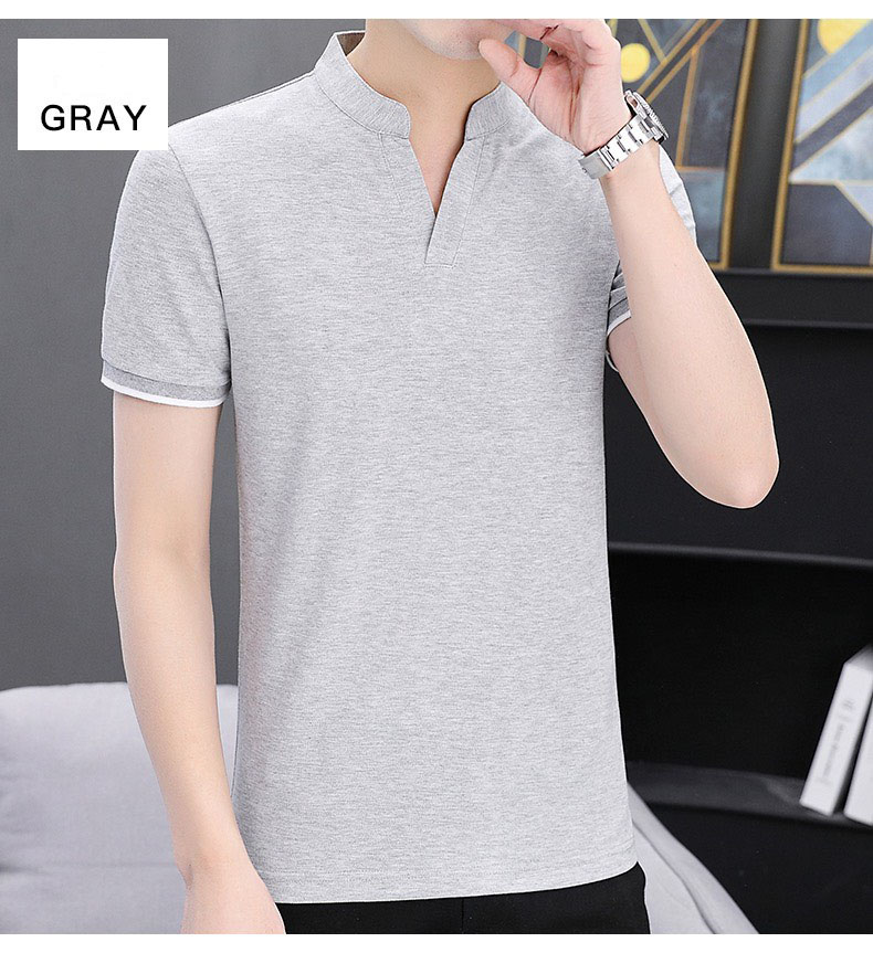 TOP ÁO THUN NAM CỔ TÀU TRỤ V TAY NGẮN MẪU MỚI 3 MÀU ĐƠN GIÃN MẠNH MẼ ĐƯỢC YÊU THÍCH NHẤT ÁO PHÔNG NAM 12