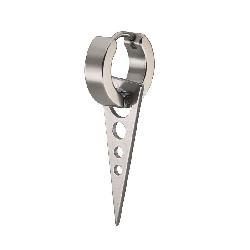 Khuyên Tai Titan Hình Tháp Phong Cách Hàn KTHINHTHAP01 bề mặt sáng bóng gia công tỉ mỉ Thiết kế thời trang