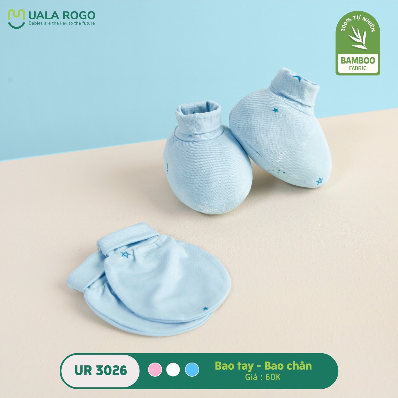Set bao tay bao chân, mũ , yếm Uala Rogo