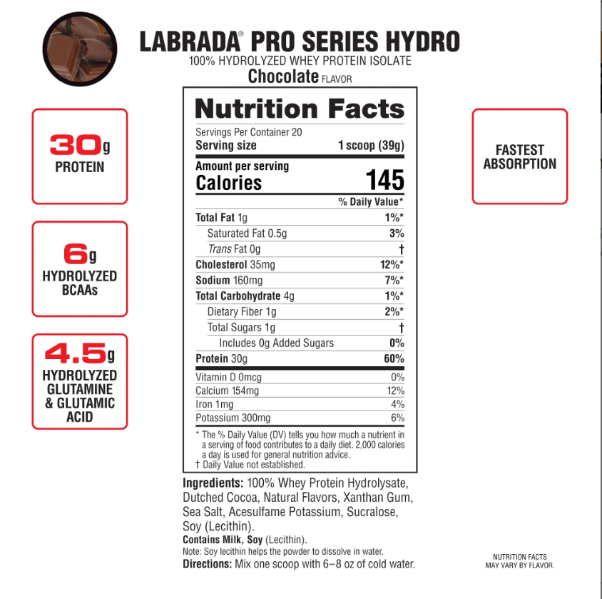 HYDRO WHEY – 100% Hydrolyzed Isolate Hổ trợ tăng cơ, 47 liều dùng.