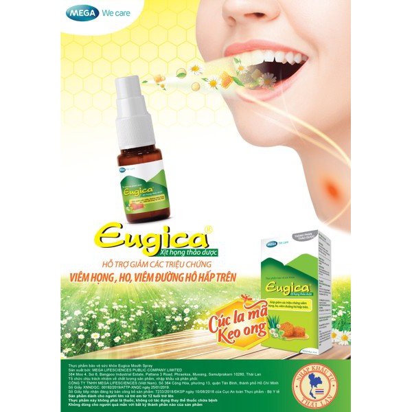 XỊT HỌNG THẢO EUGICA CHAI 10ML