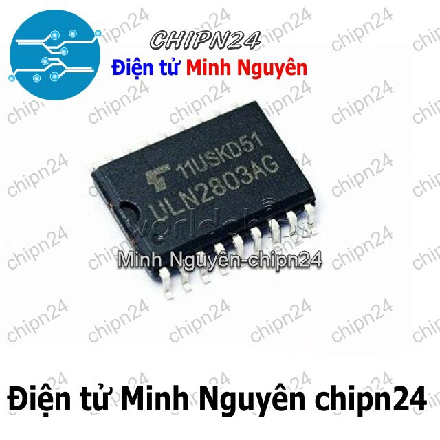 [4 con] (SOP) IC Dán ULN2803 SOP-18 (SMD) (ULN2803AG) (IC 8 Cổng đệm đảo) - HH001252