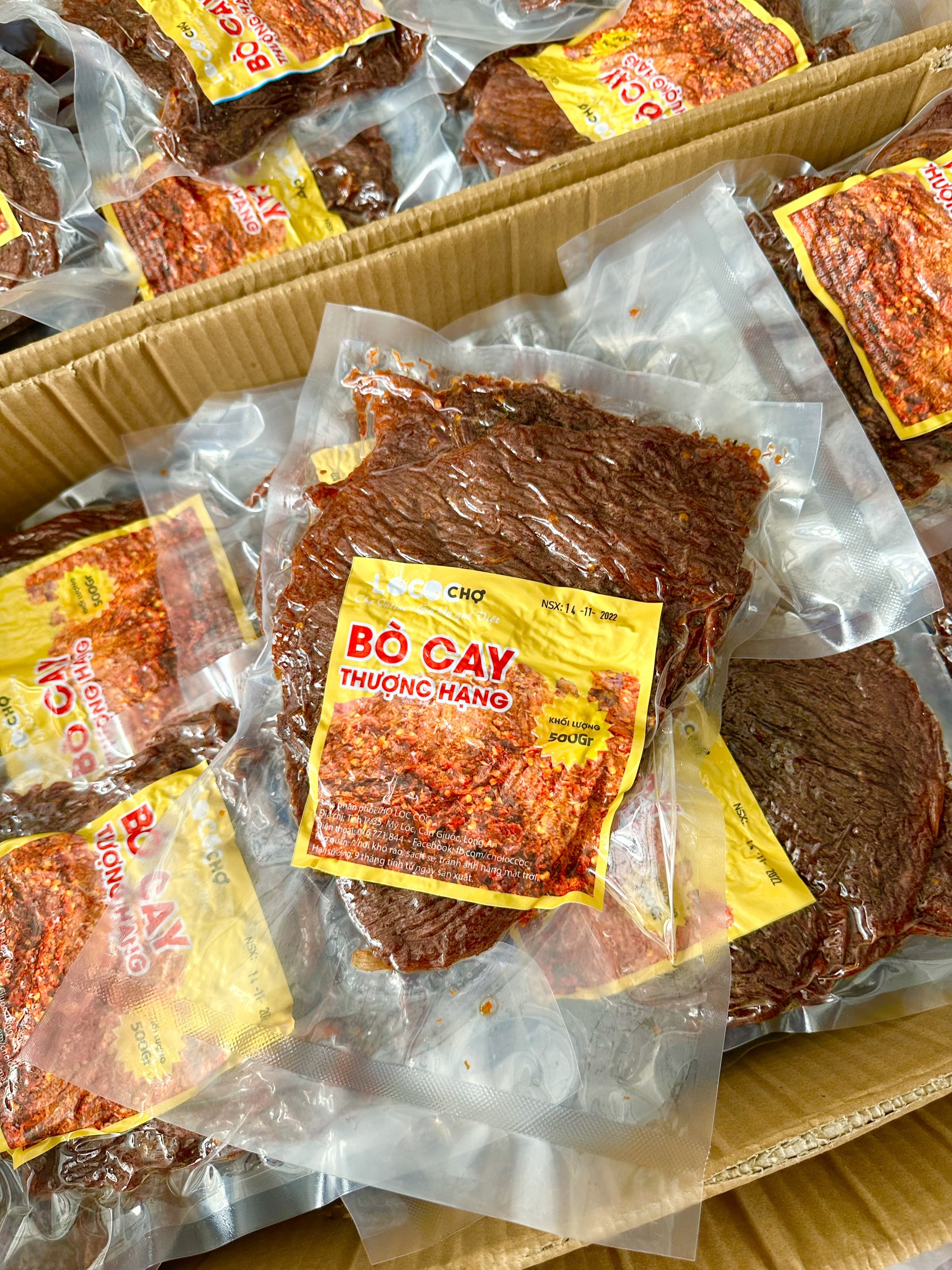 Khô Bò Miếng Siêu Cay Thượng Hạng Chợ Lốc Cốc