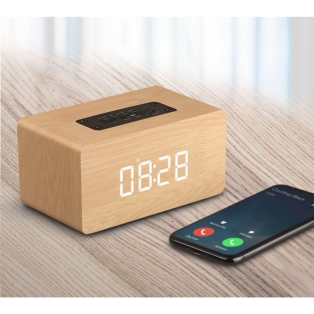 Loa bluetooth siêu trầm có đồng hồ w5 - hàng nhập khẩu