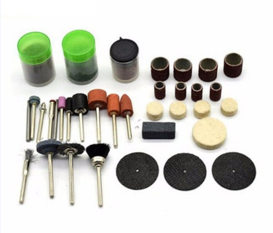 Bộ 105 món đồ nghề phụ kiện cắt, mài, chà, đánh rỉ sét, đánh bóng cho khoan điện đa năng mini cầm tay (như Louxor, Dremel, ACZ, motor 775...)