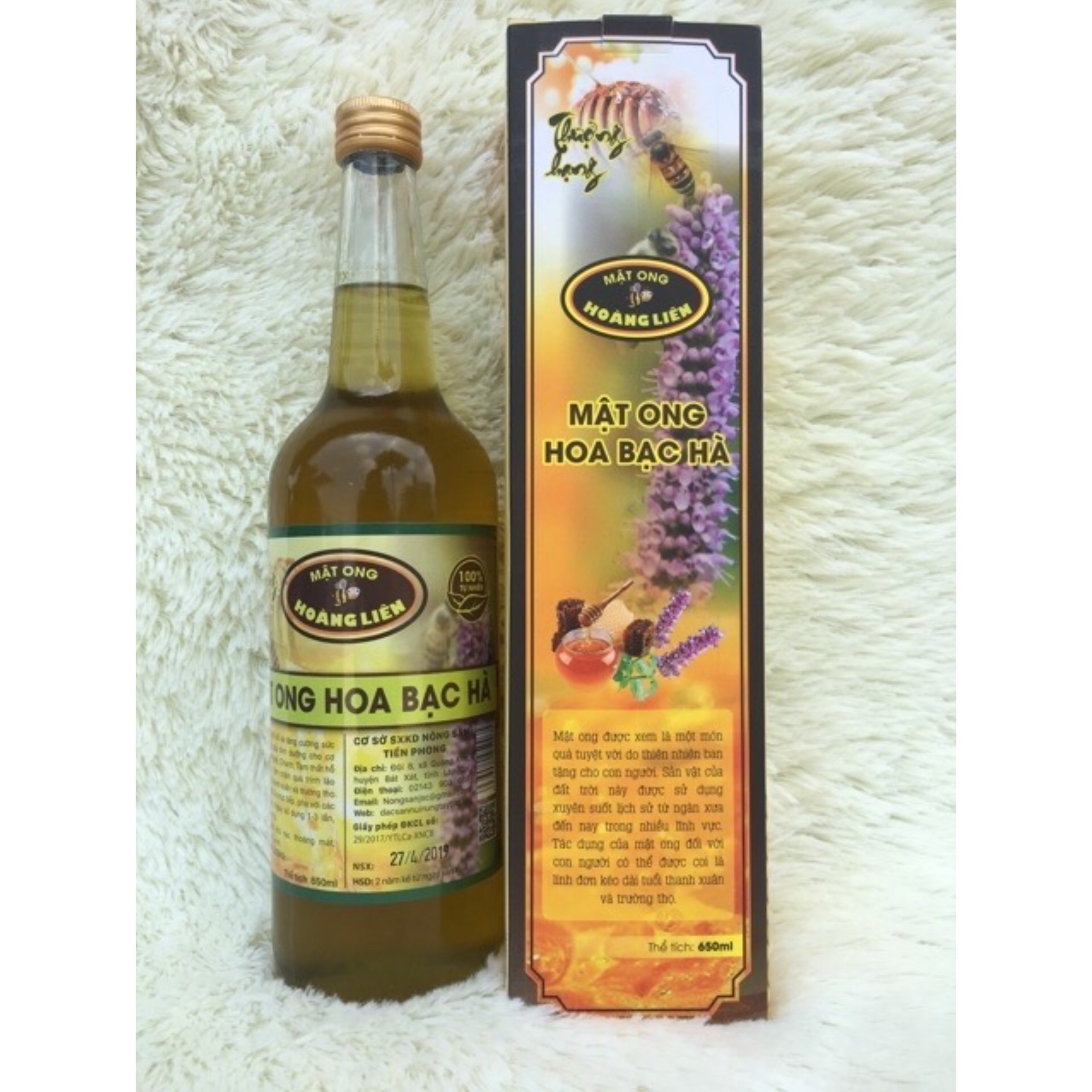 Mật Ong Hoa Bạc Hà Hoàng Liên Chai 650Ml