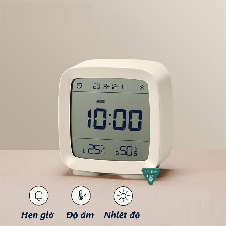 Đồng hồ nhiệt ẩm kế Xi aomi Qingping - Đồng hồ báo thức Xi aomi Qingping