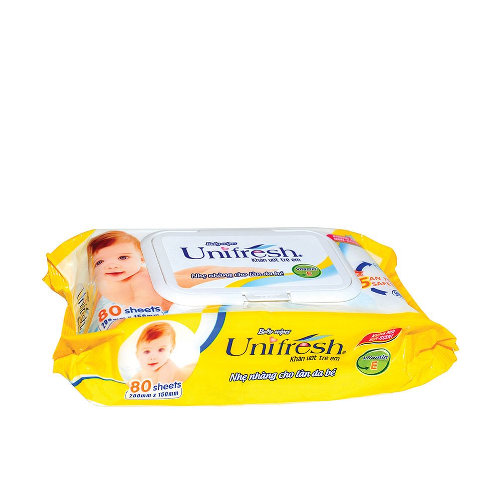 Khăn ướt Unifresh không mùi Vitamin E/ nha đam
