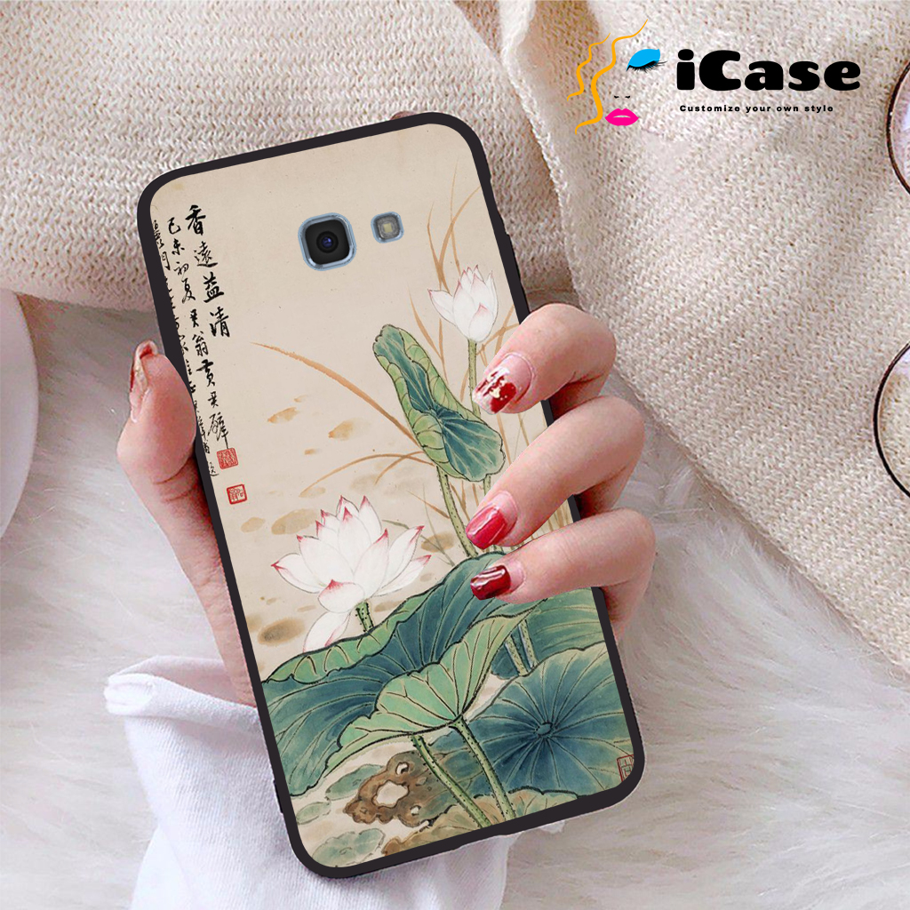 Ốp lưng Samsung Galaxy A7 2017 viền dẻo TPU BST Sen