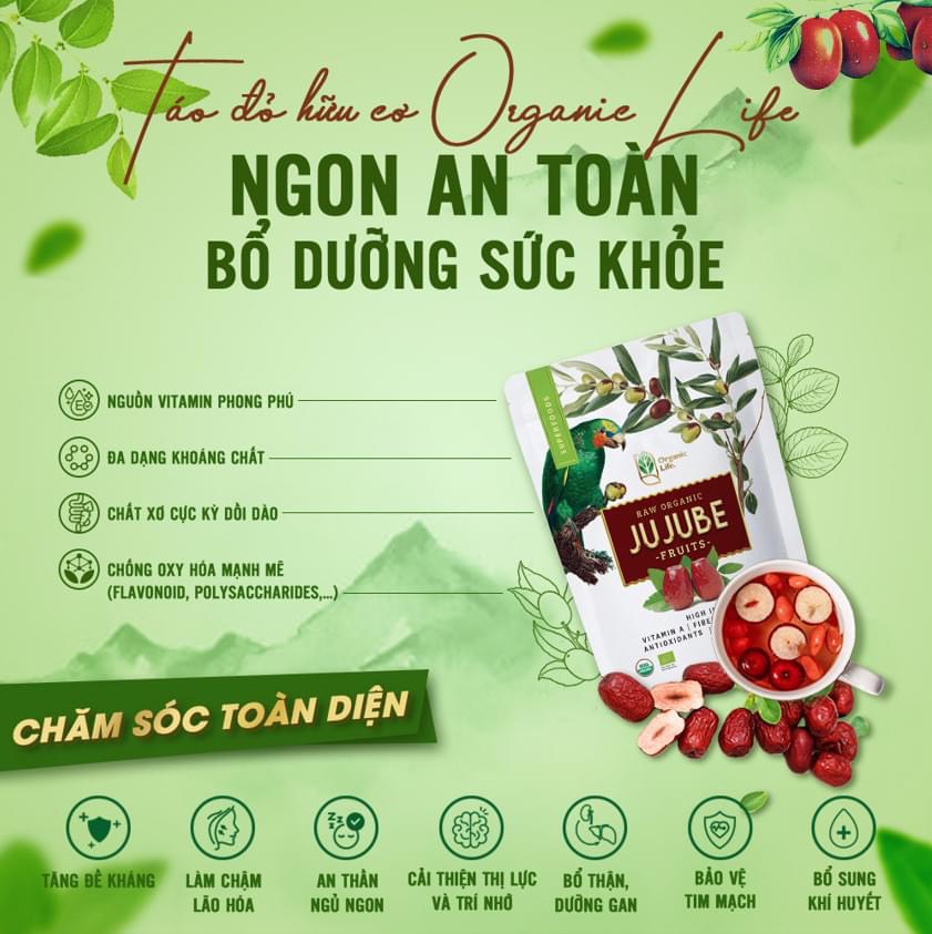 Táo Đỏ Hữu Cơ ORGANIC LIFE 500gr