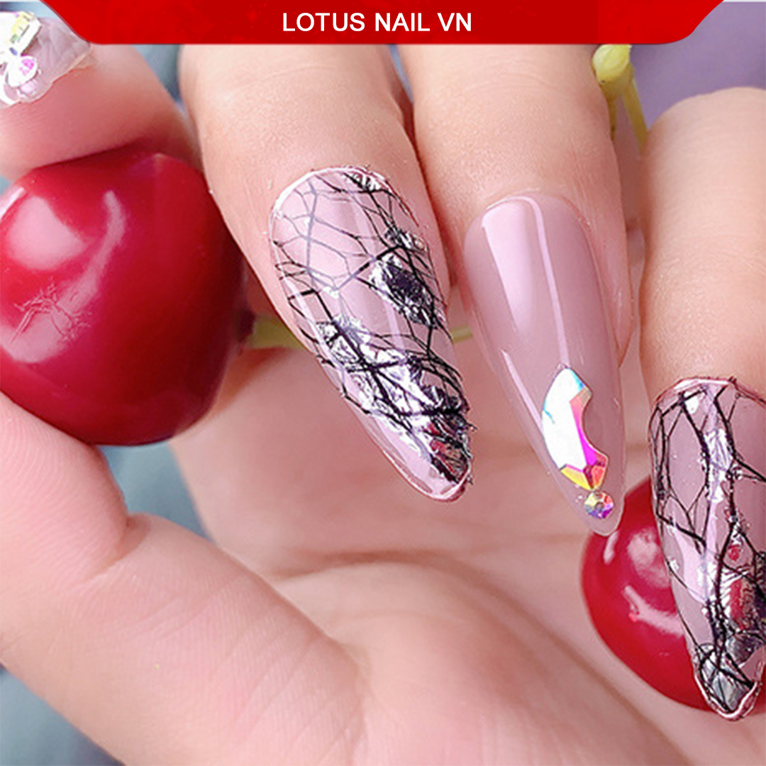 Set foil dán móng, foil nail trang trí móng