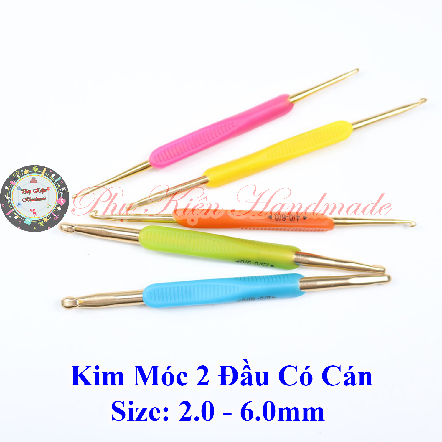 Double-Headed Crochet Needle with Handle