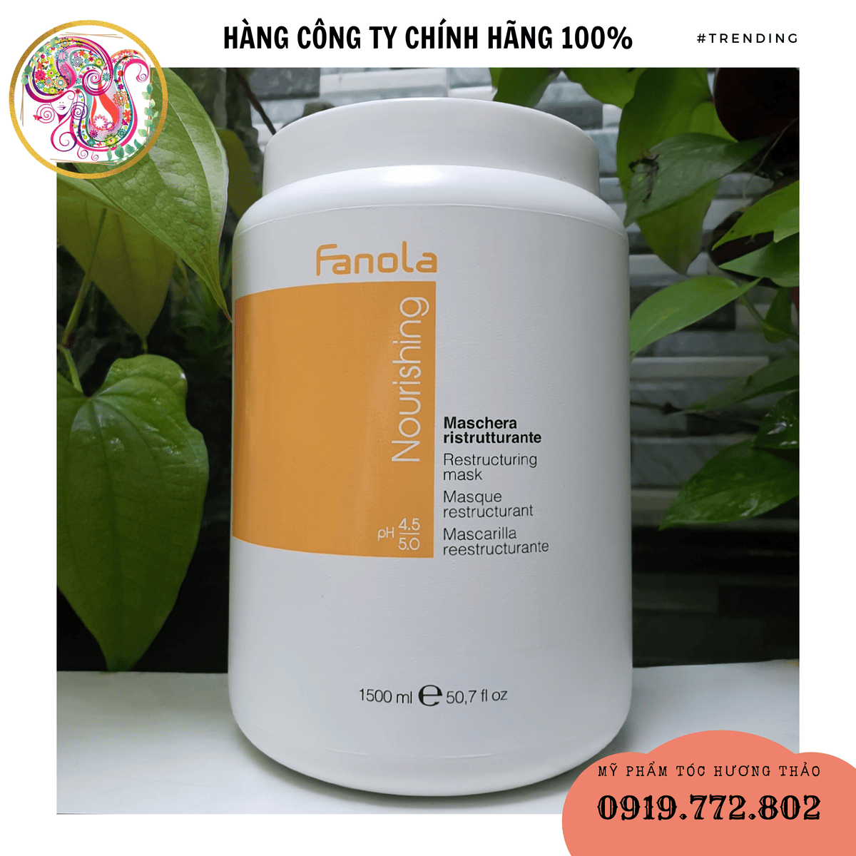 Dầu hấp ủ tóc thơm mùi kẹo sữa – nutricare fanola 1500ml