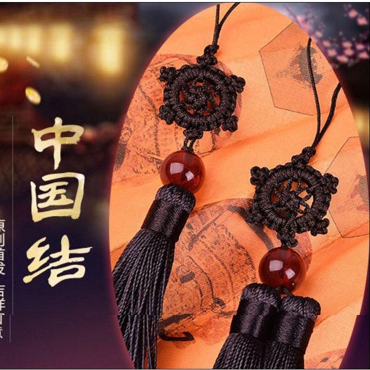 Đồng tâm kết móc treo quạt móc treo sáo tết bánh xe tua rua cổ trang trung quốc
