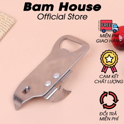 Dụng cụ khui đồ hộp, khui chai inox Bam House đa năng tiện lợi cao cấp KDH01 – Bam House
