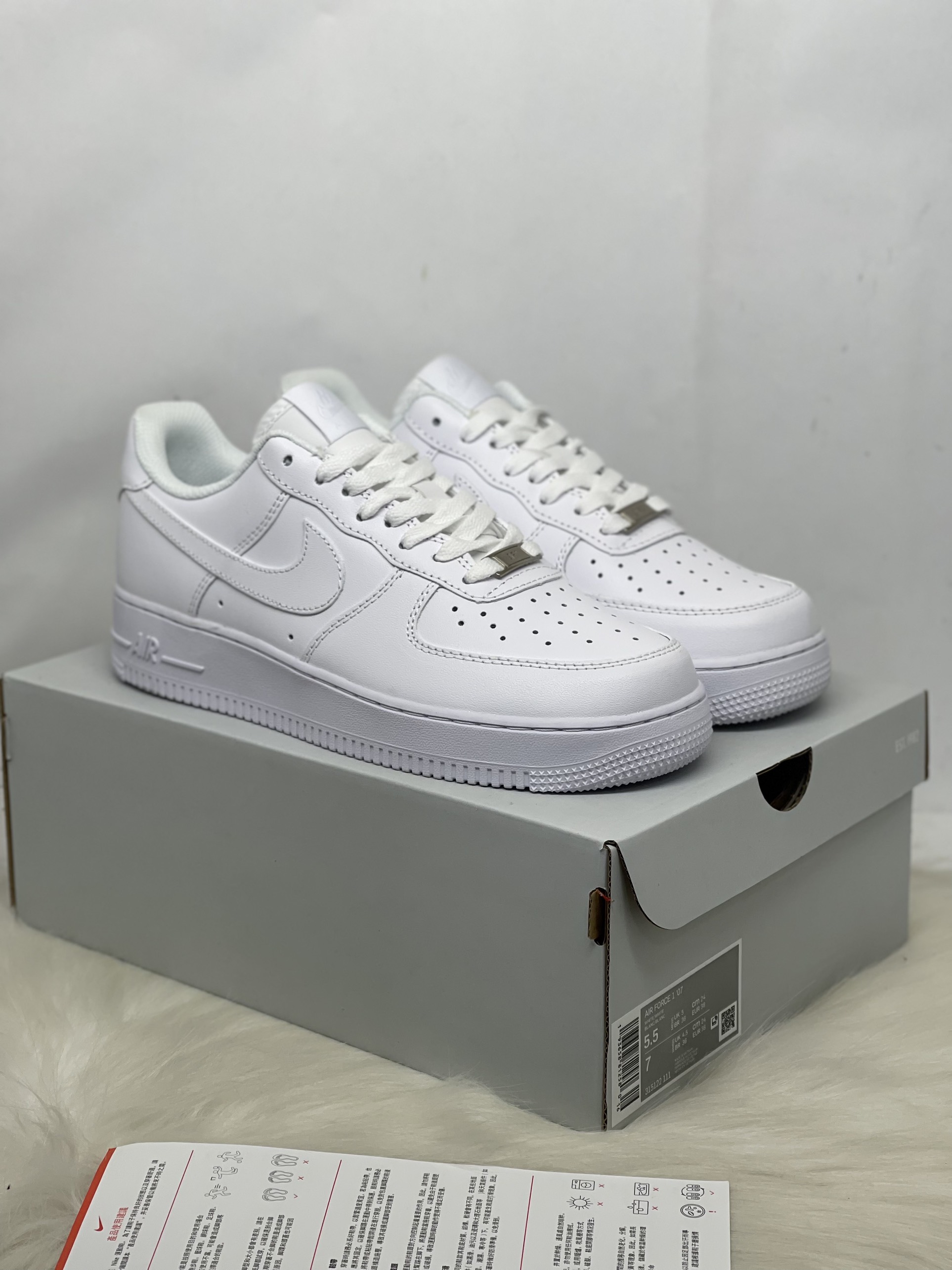 Giày AF1 full Trắng siêu cấp. Giày Nam Nữ Af1 AF1TSC003