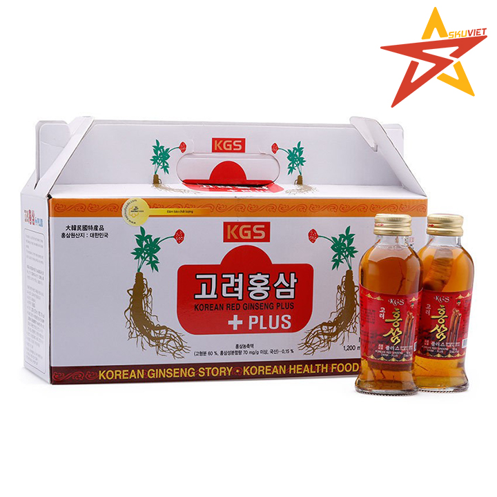 COMBO 10 Chai Nước Nhân Sâm Có Củ KGS Hàn Quốc
